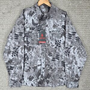 Kryptek Anemos Long Sleeve Shirt Mens XL Gray Raid Camo Fishing Hunting NWT NEW